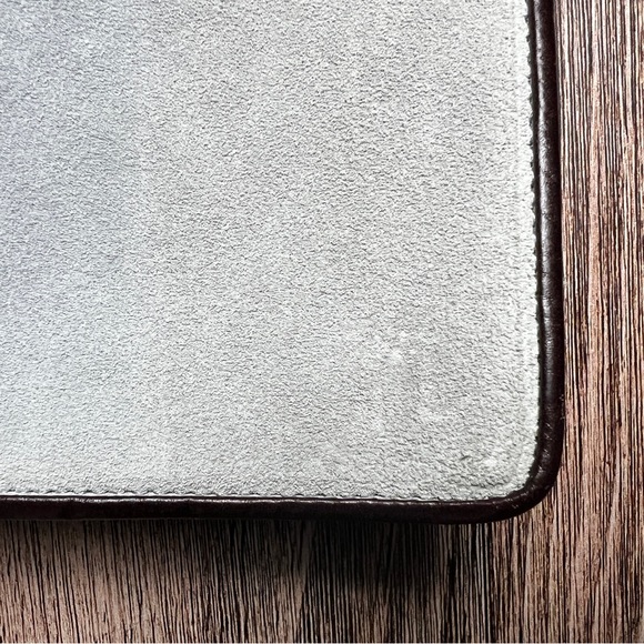 Anne Taylor Y2K Mini Baguette Bag Gray and Brown Suede and Leather - Picture 6 of 16